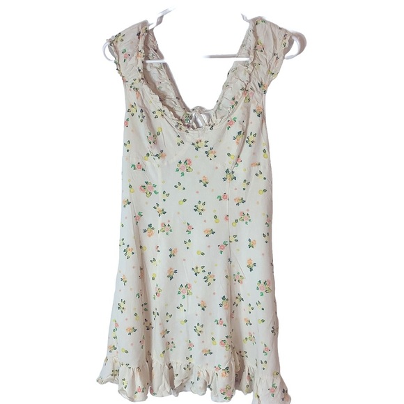 Free People Like A Lady Citrus Floral Mini Dress Size Medium - Picture 3 of 10